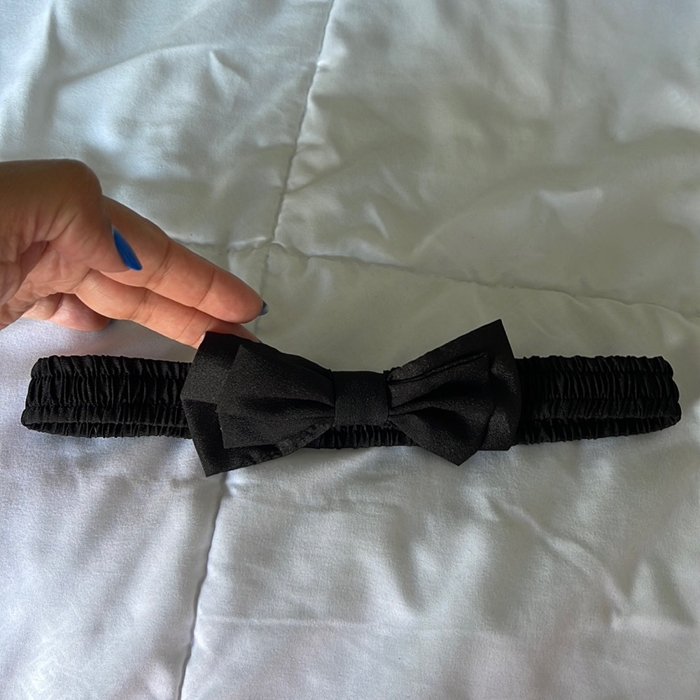 Womens Black  bow headband